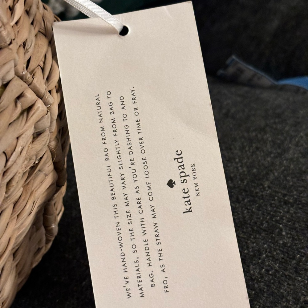 SOLD - NWT KATE SPADE Oh HONEY 🐝 Pot Wicker Purse - Picture 7 of 10